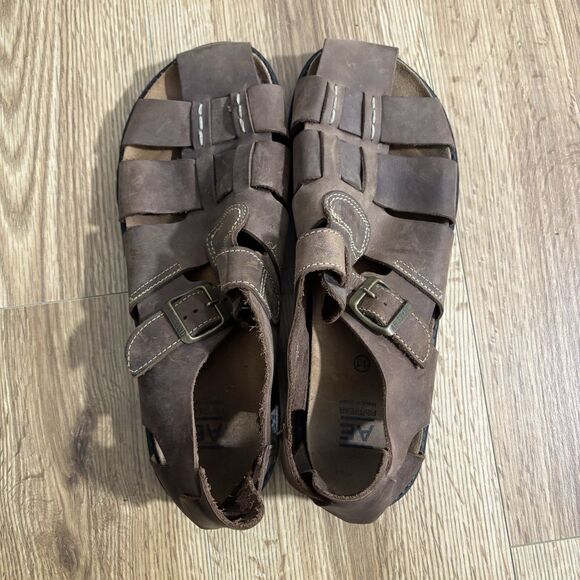 American Eagle Fisherman Sandals Men’s Sz 11 Brown Leather Shoes Chunky Y2K main image 7